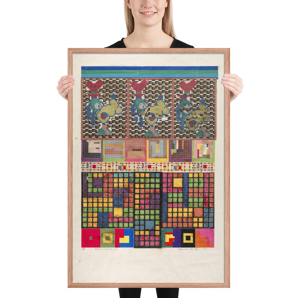 No 4 Protocol-Sentences, collage study for Universal Electronic Vacuum by Eduardo Paolozzi, Framed poster