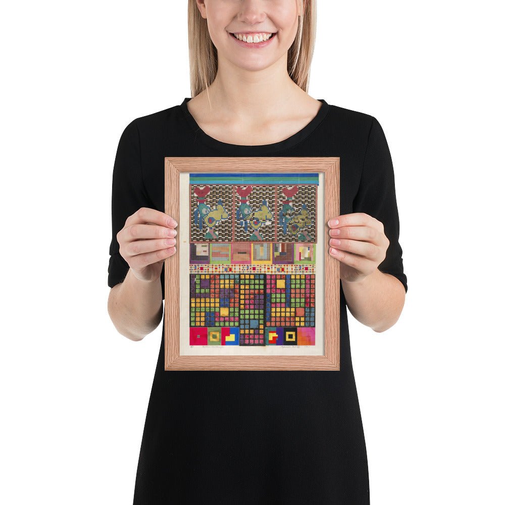 No 4 Protocol-Sentences, collage study for Universal Electronic Vacuum by Eduardo Paolozzi, Framed poster