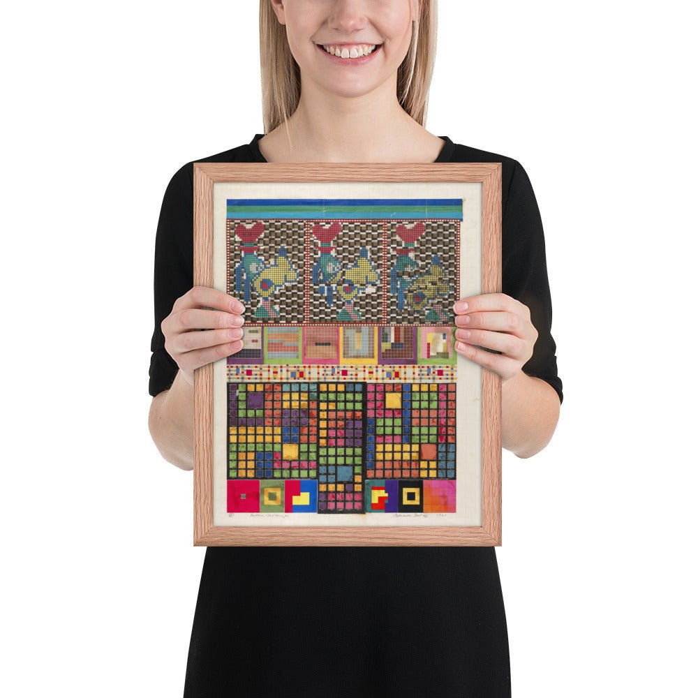 No 4 Protocol-Sentences, collage study for Universal Electronic Vacuum by Eduardo Paolozzi, Framed poster