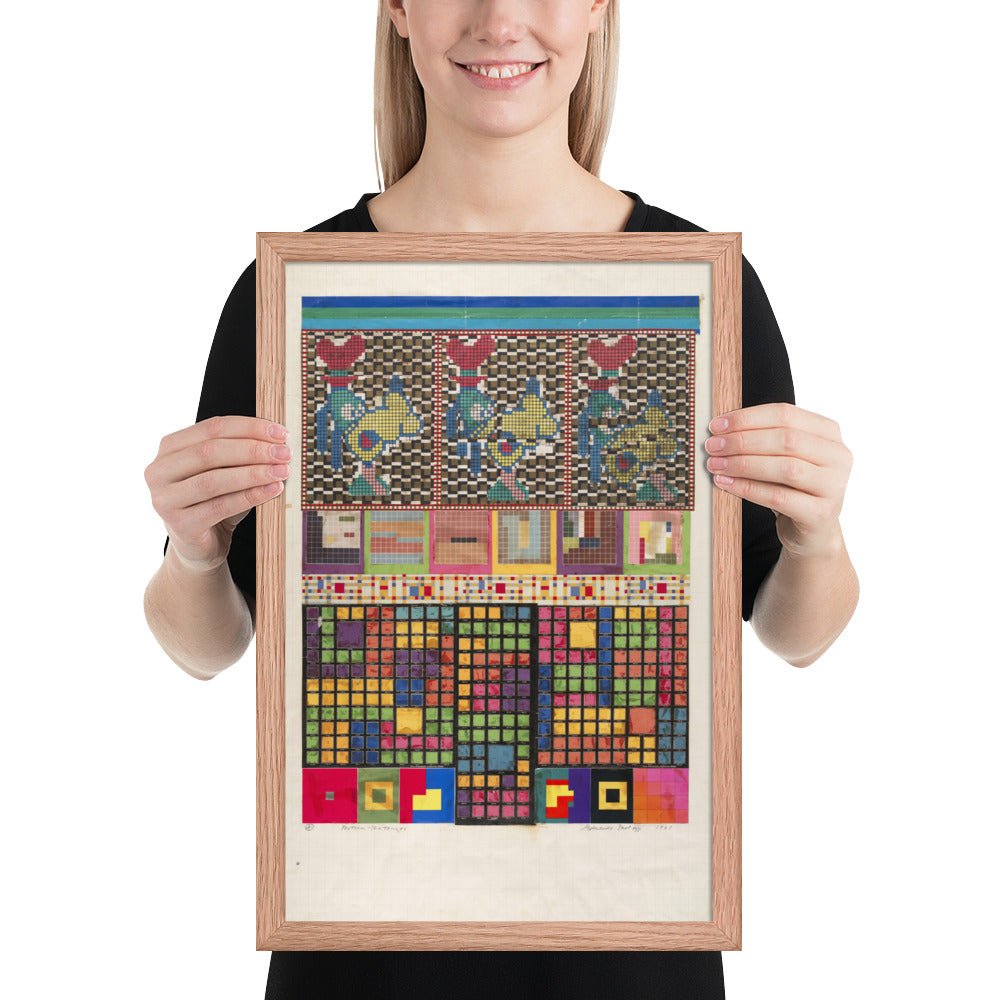 No 4 Protocol-Sentences, collage study for Universal Electronic Vacuum by Eduardo Paolozzi, Framed poster