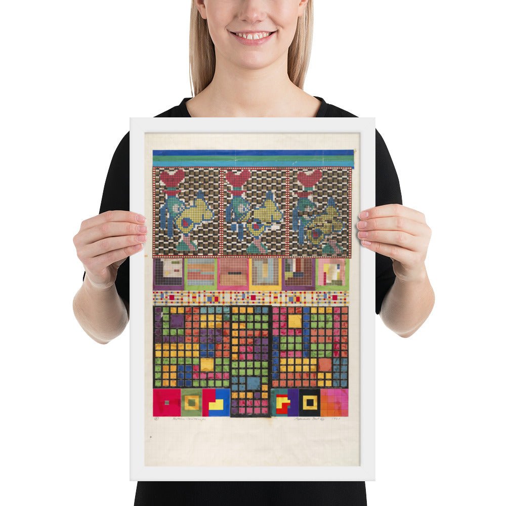 No 4 Protocol-Sentences, collage study for Universal Electronic Vacuum by Eduardo Paolozzi, Framed poster