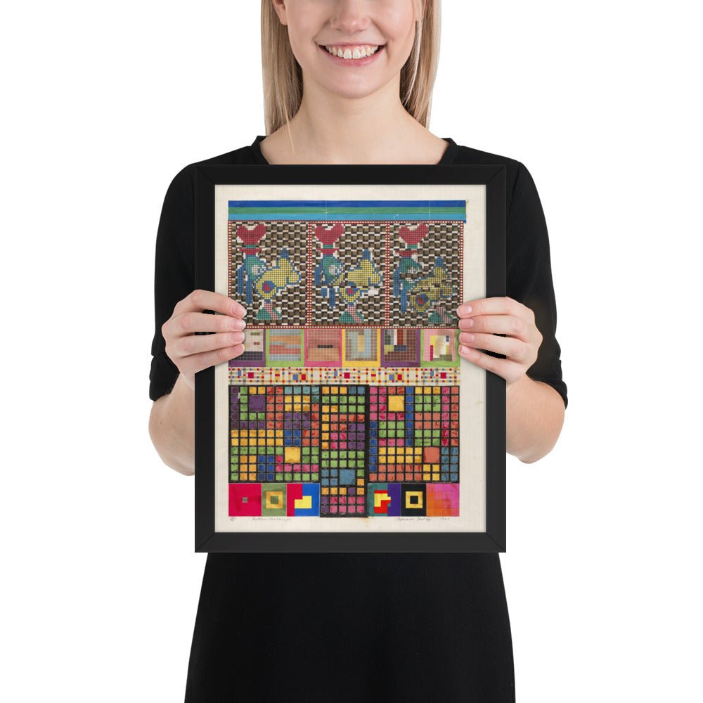 No 4 Protocol-Sentences, collage study for Universal Electronic Vacuum by Eduardo Paolozzi, Framed poster