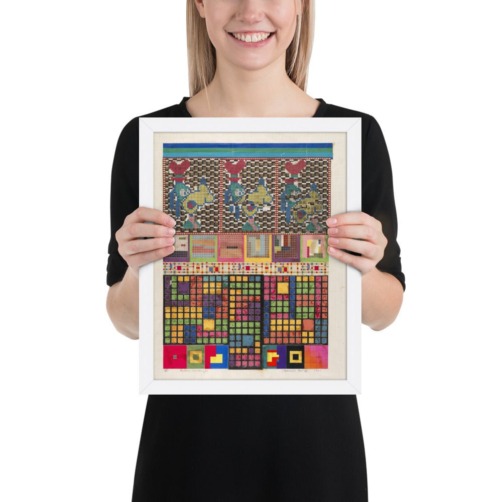 No 4 Protocol-Sentences, collage study for Universal Electronic Vacuum by Eduardo Paolozzi, Framed poster