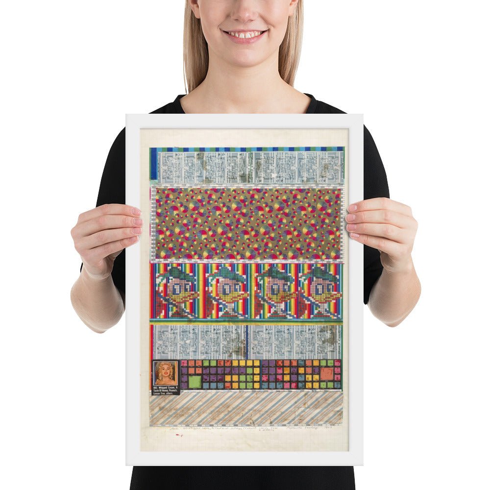 No 9 883 Whipped Cream, A Taste of Honey, Peanuts, Lemon Tree and Others, collage study for Universal Electronic Vacuum by Eduardo Paolozzi, Framed poster