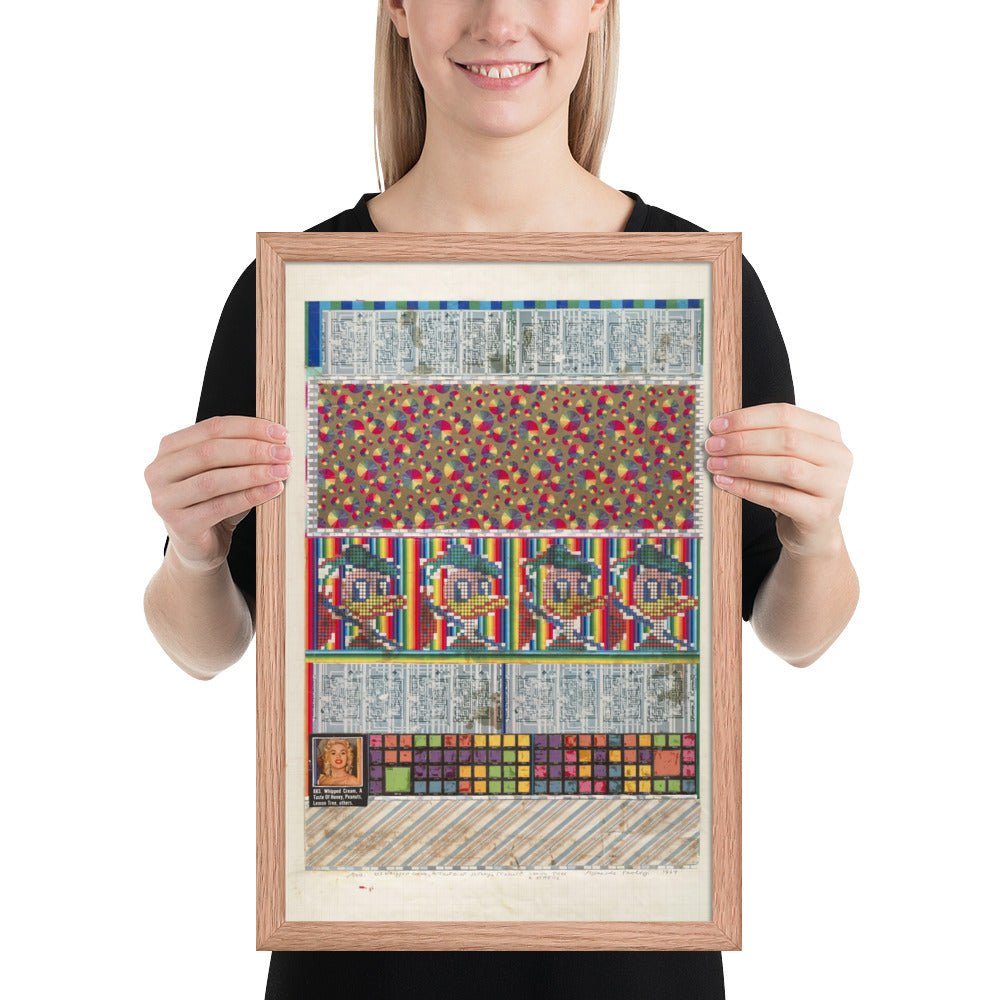 No 9 883 Whipped Cream, A Taste of Honey, Peanuts, Lemon Tree and Others, collage study for Universal Electronic Vacuum by Eduardo Paolozzi, Framed poster