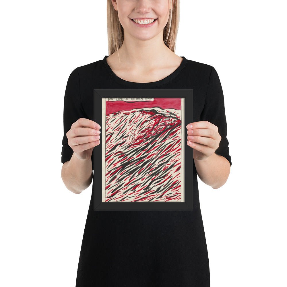 No Title by Raymond Pettibon, Framed poster