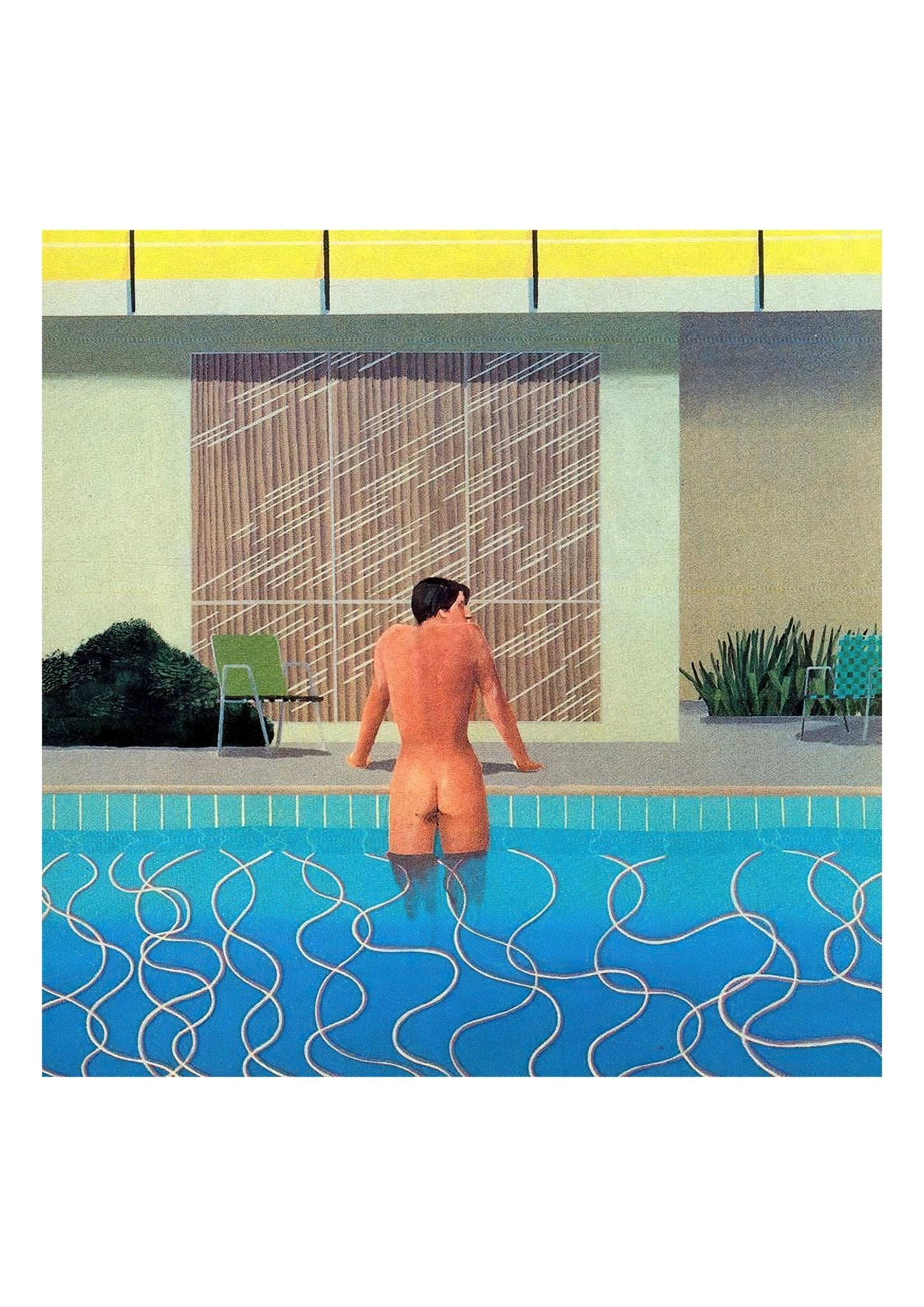 Peter Getting Out of Nick's Pool by David Hockney,  Poster Print