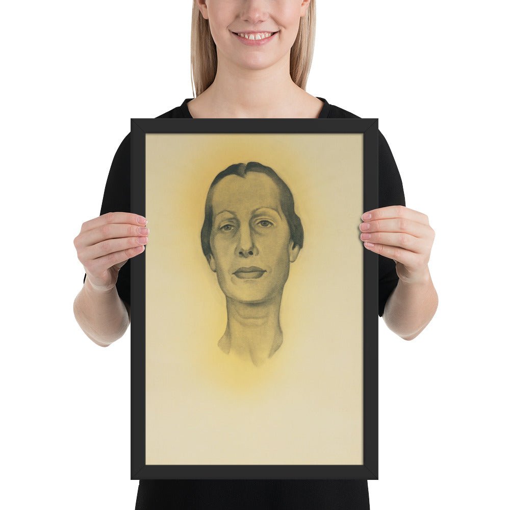 Portrait of Dorothy Schubart by Georgia O'Keeffe, Framed poster