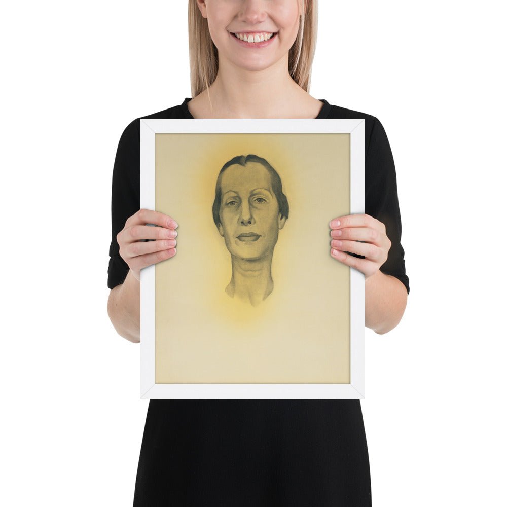 Portrait of Dorothy Schubart by Georgia O'Keeffe, Framed poster