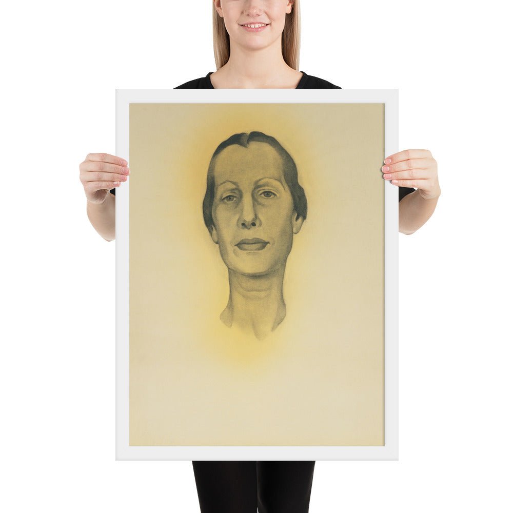 Portrait of Dorothy Schubart by Georgia O'Keeffe, Framed poster