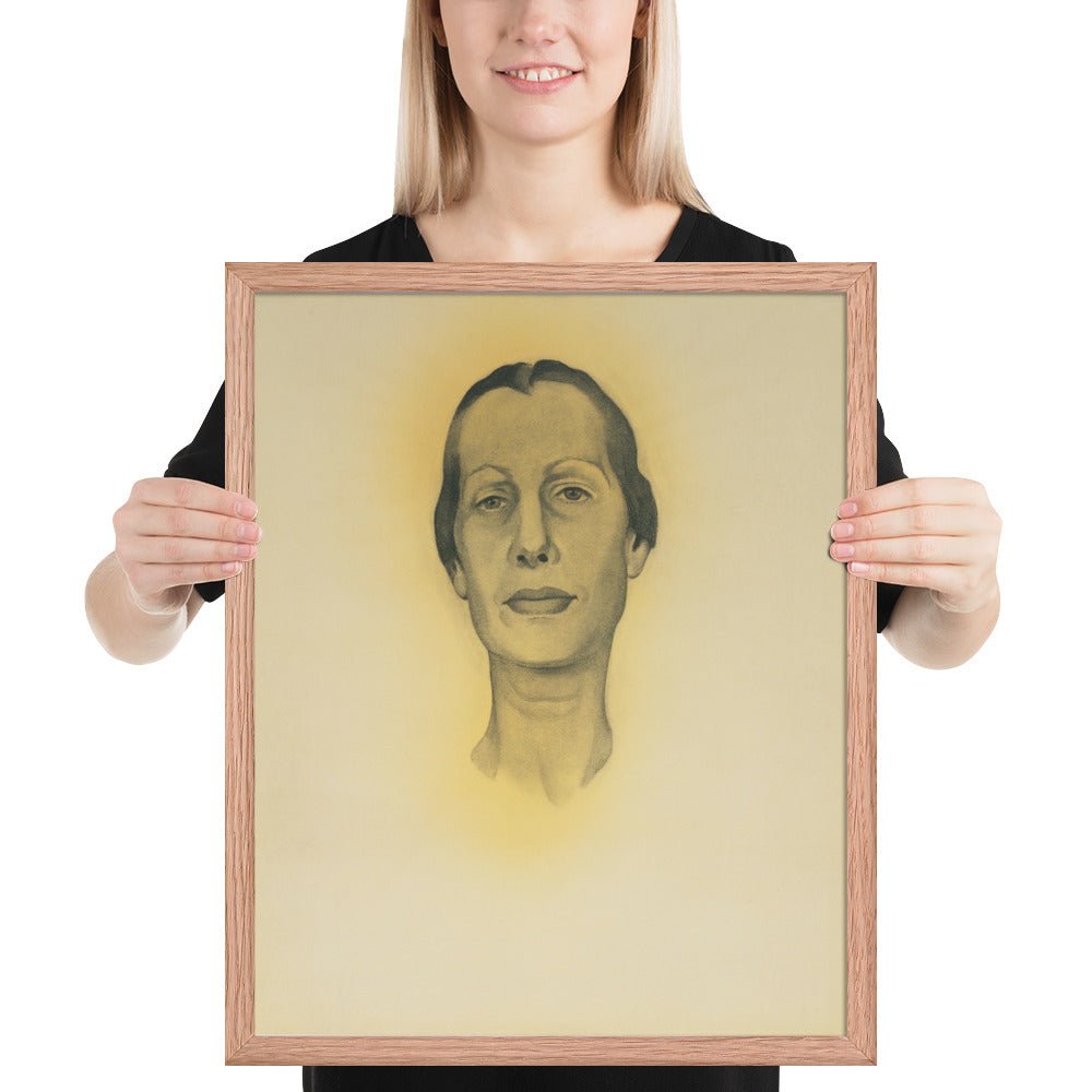 Portrait of Dorothy Schubart by Georgia O'Keeffe, Framed poster