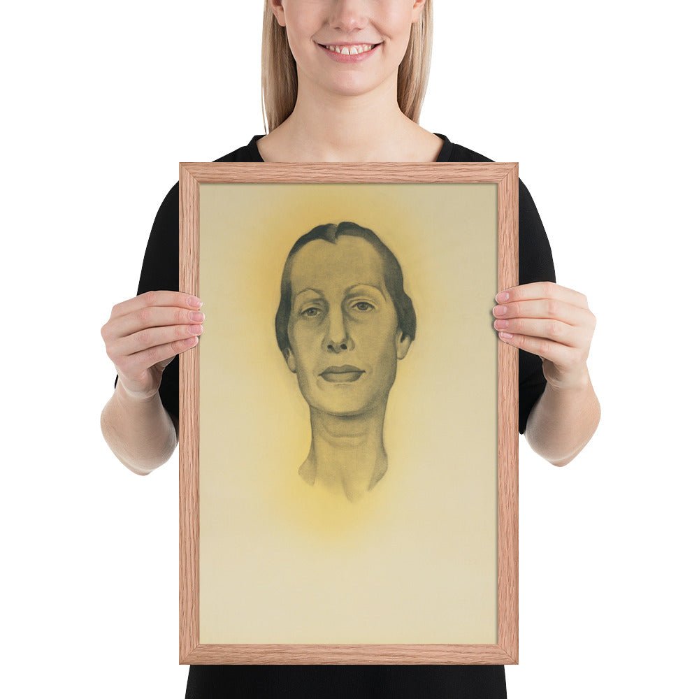 Portrait of Dorothy Schubart by Georgia O'Keeffe, Framed poster