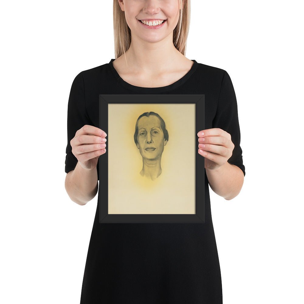 Portrait of Dorothy Schubart by Georgia O'Keeffe, Framed poster