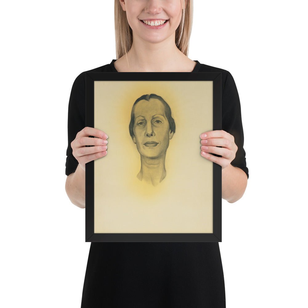 Portrait of Dorothy Schubart by Georgia O'Keeffe, Framed poster