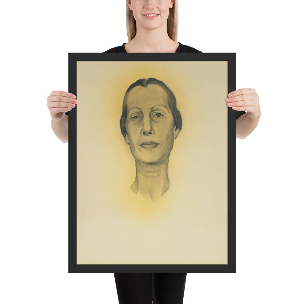 Portrait of Dorothy Schubart by Georgia O'Keeffe, Framed poster