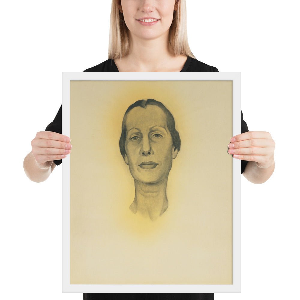 Portrait of Dorothy Schubart by Georgia O'Keeffe, Framed poster