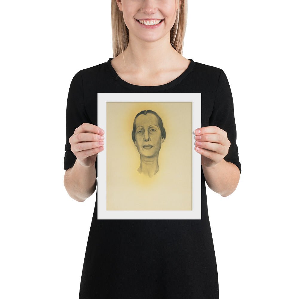 Portrait of Dorothy Schubart by Georgia O'Keeffe, Framed poster