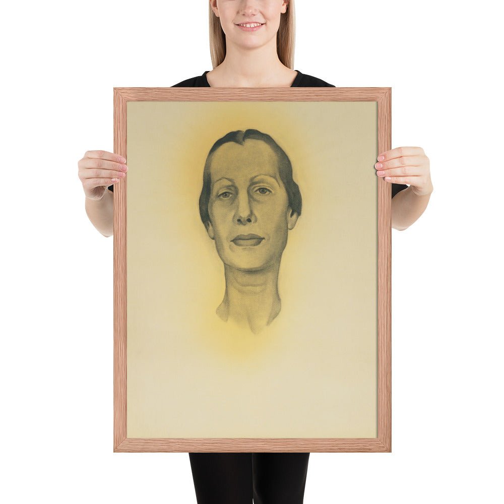 Portrait of Dorothy Schubart by Georgia O'Keeffe, Framed poster