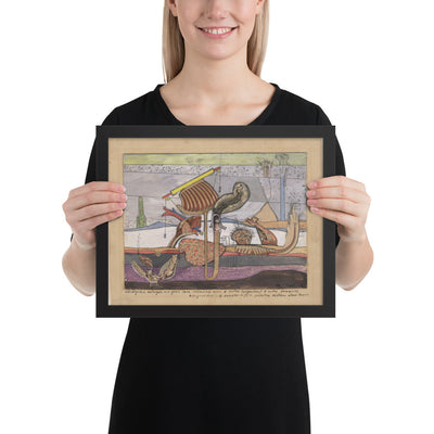 Stratified Rocks, Nature's Gift of Gneiss Lava Iceland Moss by Max Ernst, Framed poster