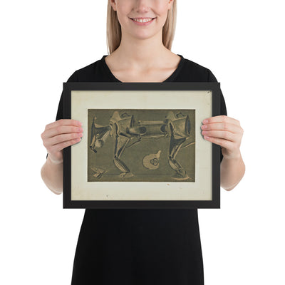 The Horse He's Sick by Max Ernst, Framed poster