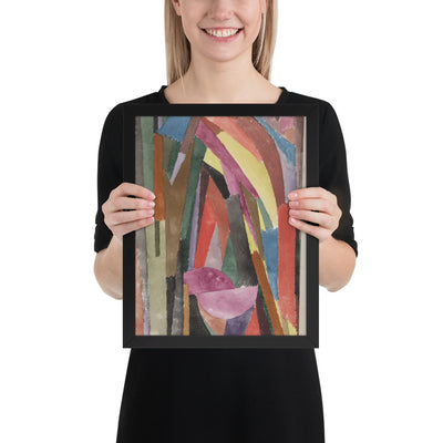 Laughing Gothic by Paul Klee, Framed poster