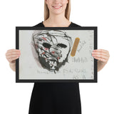 Study for The Car Crash Band Aid, Possible Mask for Girl as a Man by Jim Dine, Framed poster