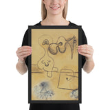 Study for Dutch Interior, I by Joan Miró, Framed poster