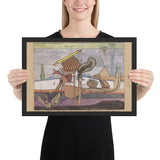 Stratified Rocks, Nature's Gift of Gneiss Lava Iceland Moss by Max Ernst, Framed poster