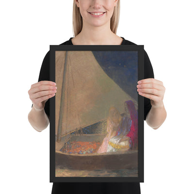 The Barque by Odilon Redon, Framed poster