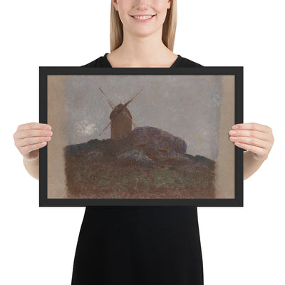 Windmill by Odilon Redon, Framed poster