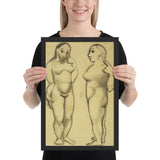 Two Nudes by Pablo Picasso, Framed poster