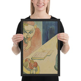 Portrait of Jacob Meyer de Haan by Paul Gauguin, Framed poster