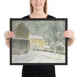 Halstead Road in the Snow by Eric Ravilious, Framed poster