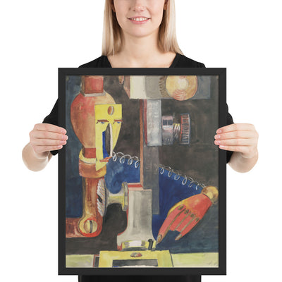 Study for Man and Machine by Hannah Höch, Framed poster