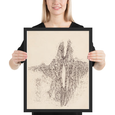 Mescaline Drawing by Henri Michaux, Framed poster