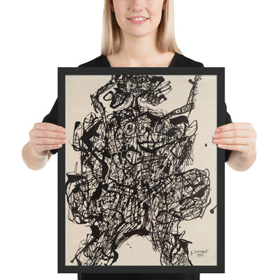 Corps de Dame v2 by Jean Dubuffet, Framed poster