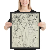 Desert and Bedouin by Jean Dubuffet, Framed poster