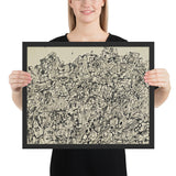 Tumultuous Landscape by Jean Dubuffet, Framed poster