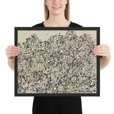 Tumultuous Landscape by Jean Dubuffet, Framed poster