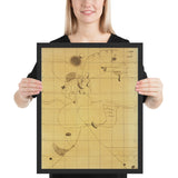 Final study for Portrait of Mistress Mills in 1750 by Joan Miró, Framed poster