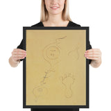 Study for Dutch Interior, I by Joan Miró, Framed poster