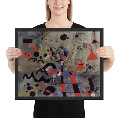 The Escape Ladder by Joan Miró, Framed poster