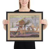 Stratified Rocks, Nature's Gift of Gneiss Lava Iceland Moss by Max Ernst, Framed poster