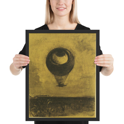 Eye-Balloon by Odilon Redon, Framed poster