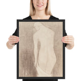 Nude Woman Seen from Behind by Odilon Redon, Framed poster