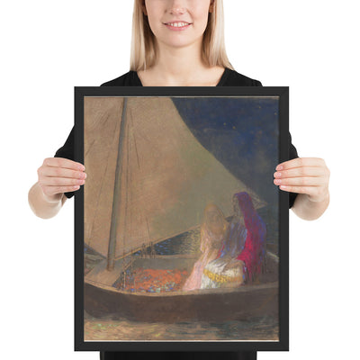 The Barque by Odilon Redon, Framed poster