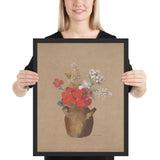 Vase of Flowers by Odilon Redon, Framed posterster