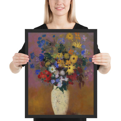 Vase of Flowers by Odilon Redon, Framed poster