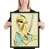 Head of the Medical Student by Pablo Picasso, Framed poster