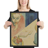 Portrait of Jacob Meyer de Haan by Paul Gauguin, Framed poster